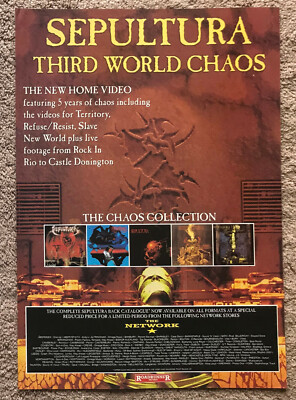 SEPULTURA - THIRD WORLD CHAOS 1995 Full page UK magazine ad