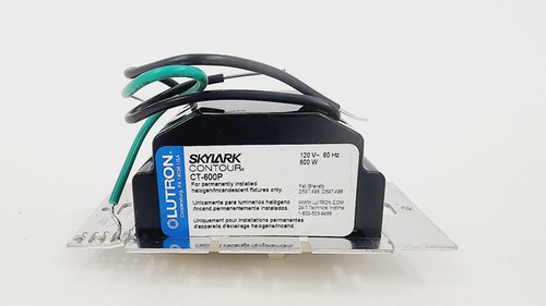 Lutron Skylark Contour CT600P Dark Almond 1 Pole Slide Dimmer Rocker Switch 600W - Picture 3 of 4