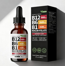 Vitamin B12 and B6 Liquid Drops, B12 Sublingu...