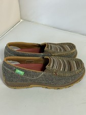 Twisted X Slip-on Driving Moc-Khaki/Grey Multi, Style WXC0006 Women Sz 7 Western