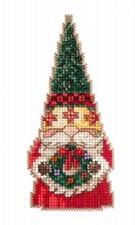 Jim Shore Gnomes for Mill Hill Cross Stitch Kit - Gnome with Wreath