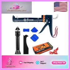 Professional Caulking Gun and Remover Tool - Dripless & Lightweight Design