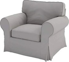 Repuesto Funda para Sillón Silla Ikea Ektorp Algodón Gris Claro