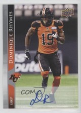 2021 Upper Deck CFL Auto Dominique Rhymes #110 Auto n1u