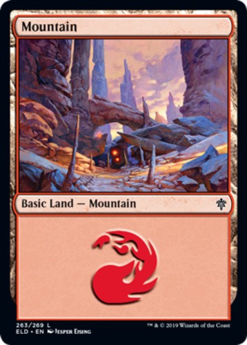 4x Mountain (263/269) MTG Throne Of Eldraine NM Magic Regular