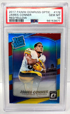 2017 Optic Rated Rookie RED YELLOW JAMES CONNER RC Football Card PSA 10 GEM MINT