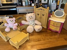 Fisher Price Briarberry Bears Bedroom Set Armoire Chest Convertible Chair To Bed