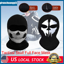 Balaclava Ghost Printed Tactical Skull Full Face Mask UV Protection Ski Sun Hood