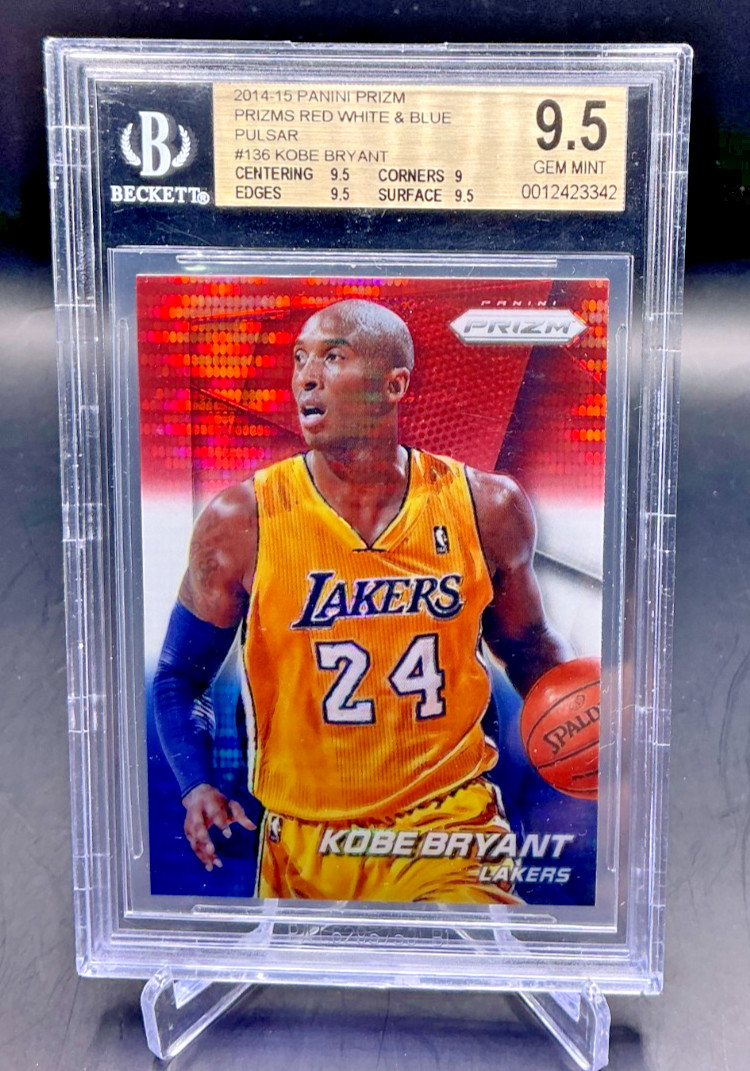 BGS 9.5 - 2014/15 Panini Prizm KOBE BRYANT Red White Blue Pulsar Prizm #136