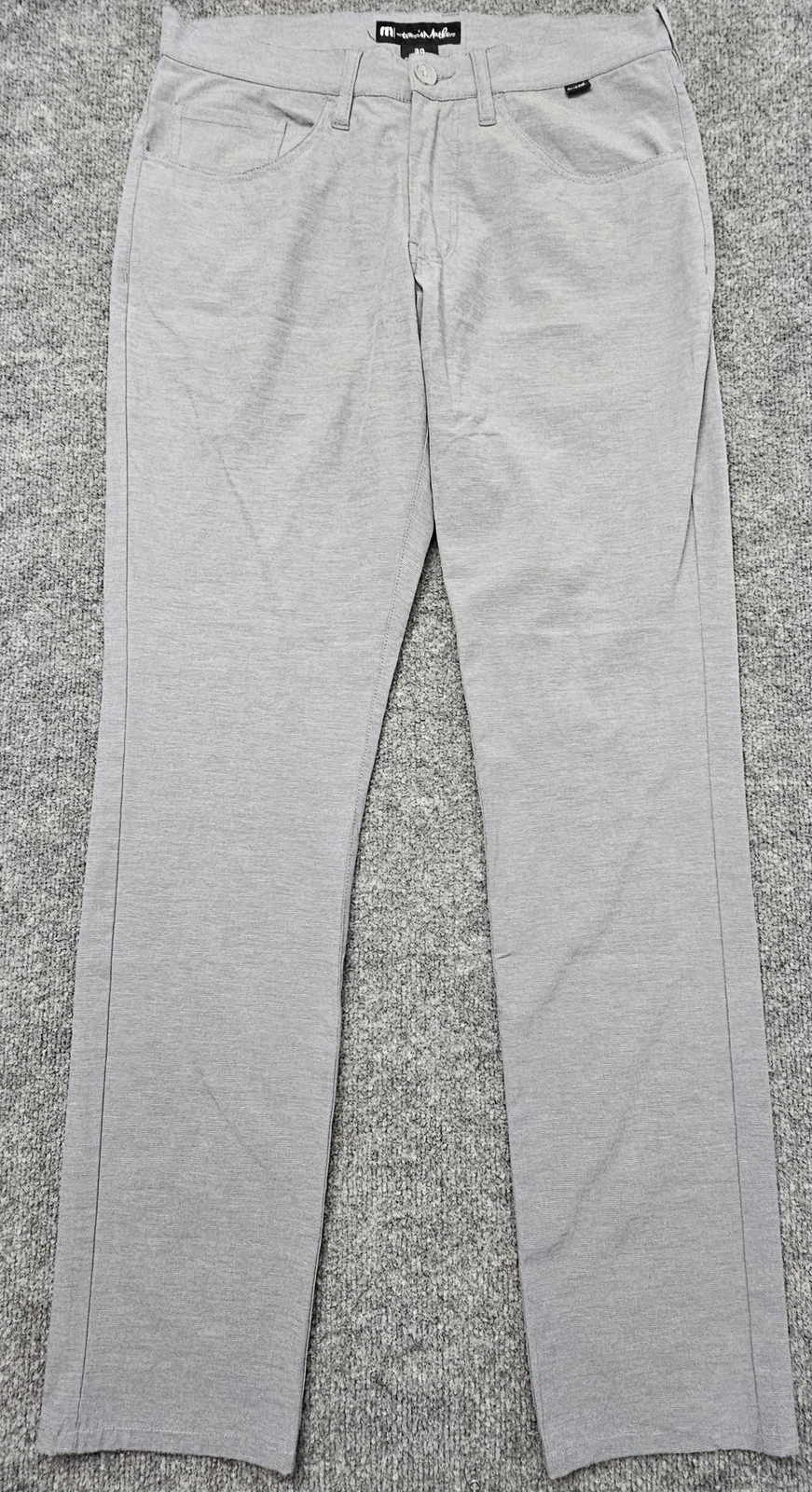 TravisMathew Pants Mens 30 Gray Performance Golf Chino Stretch Lightweight Flex