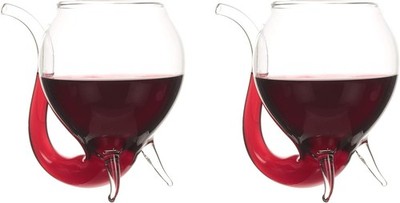 CKB Ltd Portwein-Trinkgläser Wino SIPPO mit Röhrchen zum Schlürfen, große Größe 