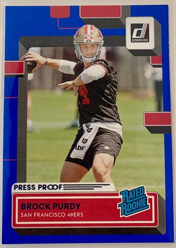 Brock Purdy [Press Proof Black] #374 2022 Panini Donruss card