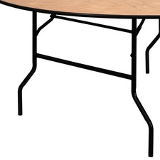 Bowery Hill 72" Round Wood Folding Banquet Table
