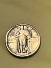 1917 Type 1 Standing Liberty Silver Quarter Very Fine Details Rim Ding