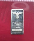 German Eagle Iron Cross - 5 Gram .999 Fine Silver Fractional Bar Ingot #433