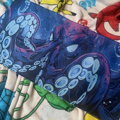 Octopus Gummi Spielmatte Spielmatte für Tcg Trading Card Game Squid Kraken Mauspad