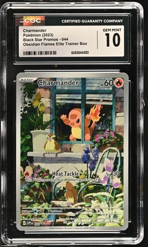 Pokémon GRADED Charmander 044 Obsidian Flames ETB Star Promo 10 CGC ENGLISH