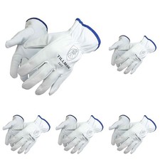 Tillman 1415L Top Grain Goatskin Drivers Gloves - L, White Large