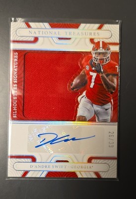 2022 Panini National Treasures Collegiate - Silhouettes Signatures D'Andre Swift