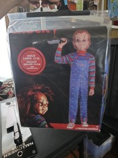 GOOD GUYS CHUCKY COSTUME, JUMPER/MASK/KNIFE YOUTH SZ LARGE 12-14