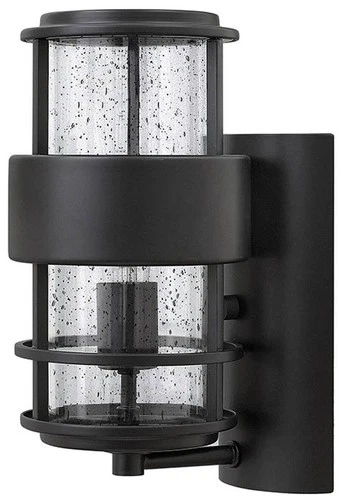 Hinkley Saturn 6" Wide Satin Black Outdoor Wall Light - Picture 1 of 5