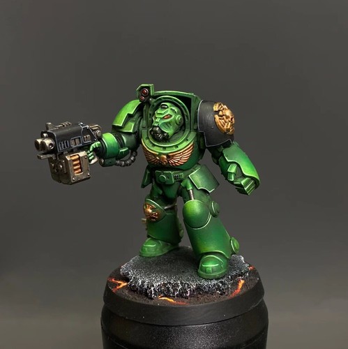 Warhammer 40k Terminator Squad Space Marines Salamanders Painted Miniatures GW - Picture 5 of 8
