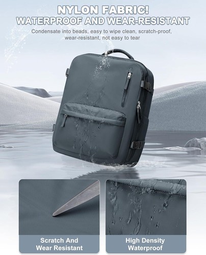Mochila de Viaje Tamaño Cabina Ryanair 40×20×25 Equipaje Viaje Cabina Bolsa de Vuelo - Imagen 12 de 21