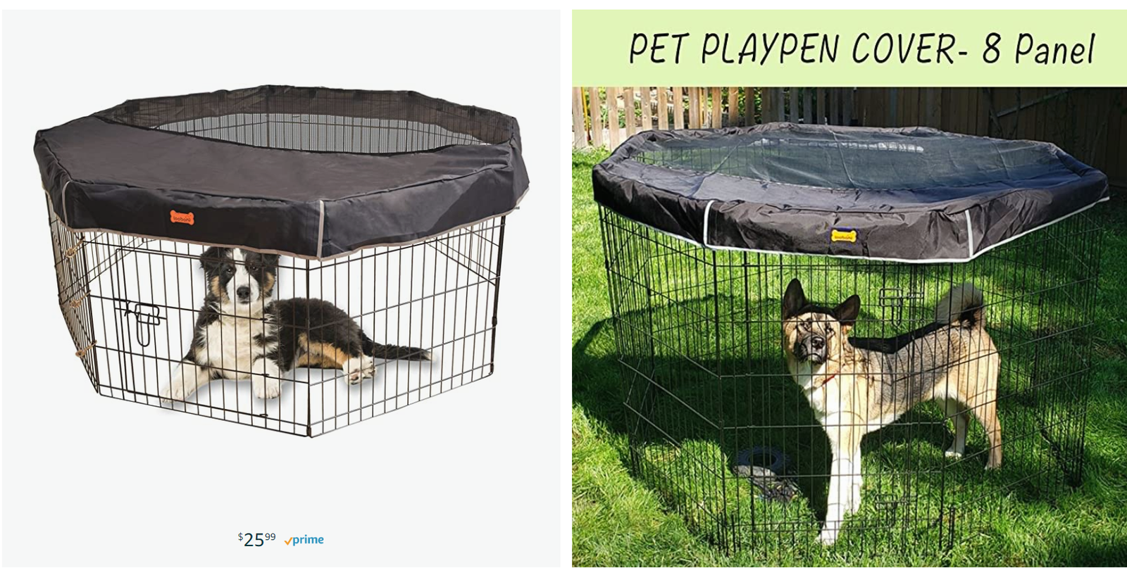 Dog Pet Playpen Fence Mesh Top Cover Protects Pets from Escaping Fence