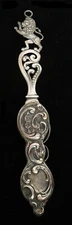  VICTORIA ERA STERLING SILVER FIGURAL LION MOTIF 8" LORGNETTE GLASSES