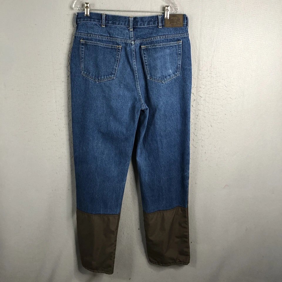 Cabellas Jeans Mens 36x34 Blue Roughneck Upland Brush Ranch Double Leg Reinforce - Image 3 of 4