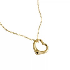 New Heart 18k Gold Plated Shaped Necklace
