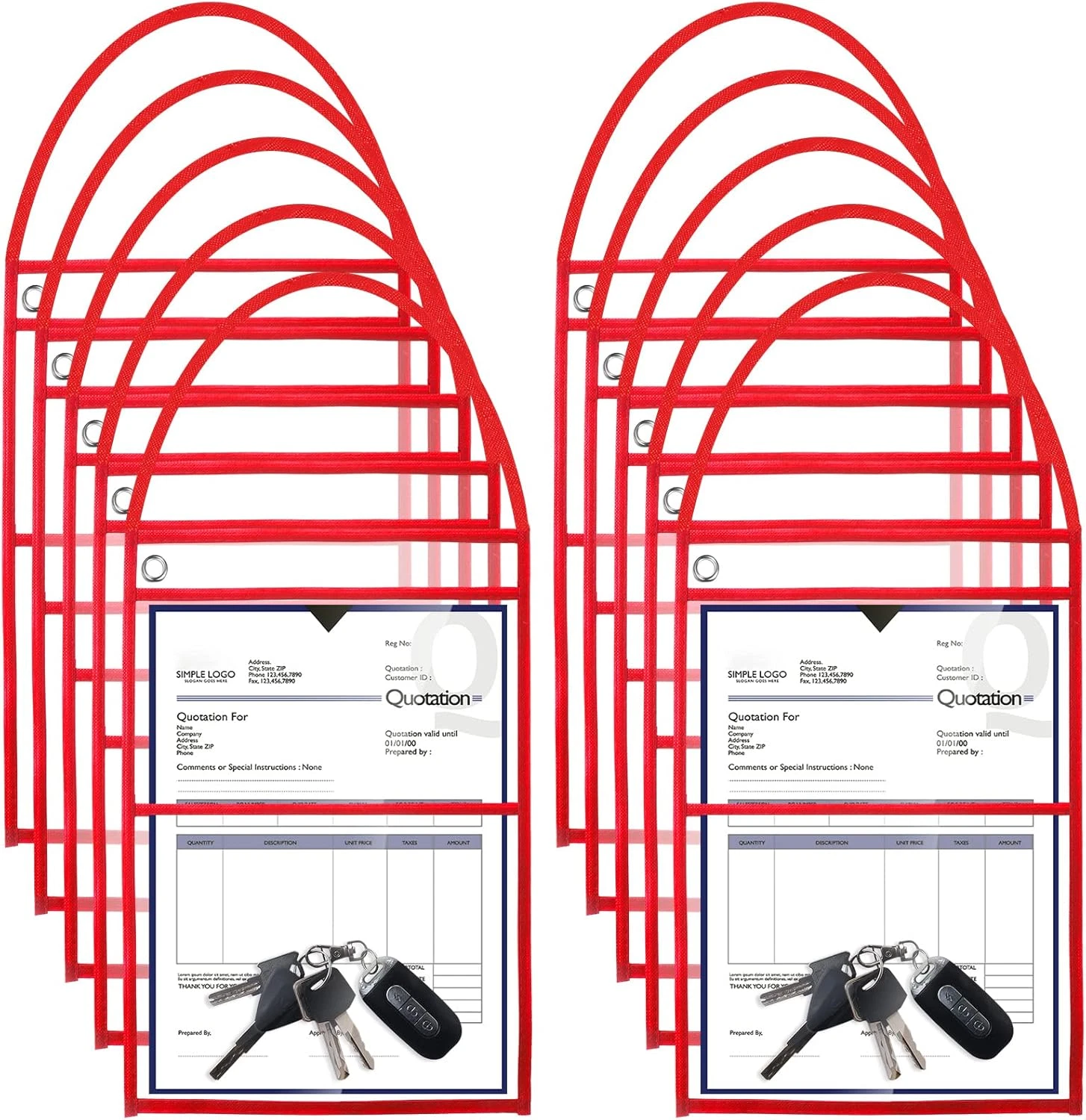 30 Pack Shop Ticket Holders 9 X 12 Inch Work Order Plastic Sleeves Job Ticket Ho - Picture 1 of 12