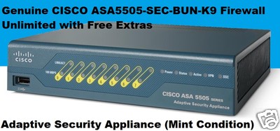 GENUINE CISCO ASA5505-SEC-BUN-K9 FIREWALL UNLIMITED W/ Free Extras!