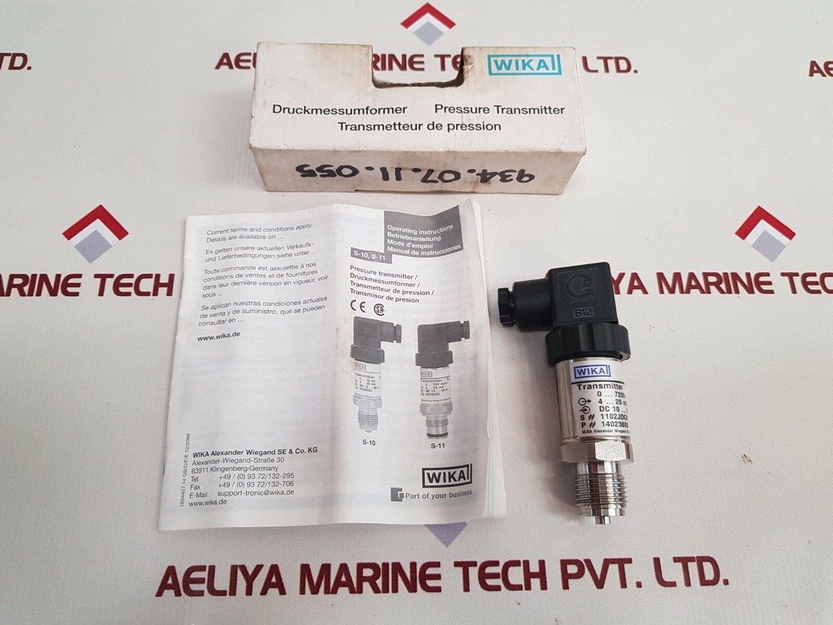 Wika s-10 pressure transmitter 14023608 | eBay