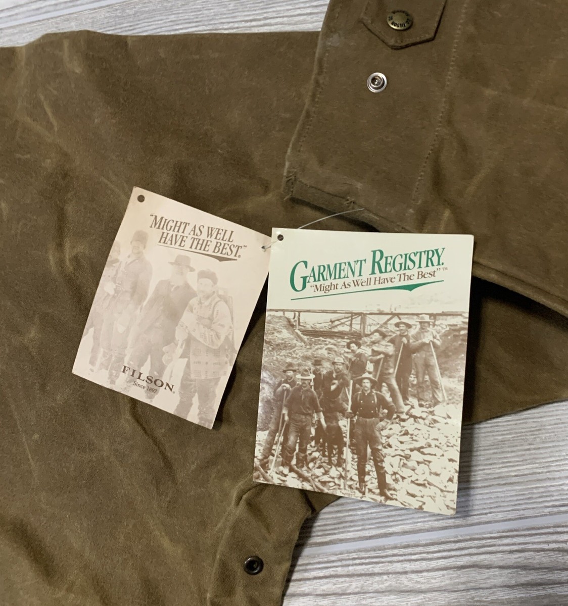 Filson Tin Cloth Waxed Canvas Field Jacket Size XXL Made In Filson Tin Cloth Waxed Canvas Field Jacket Size XXL Made In