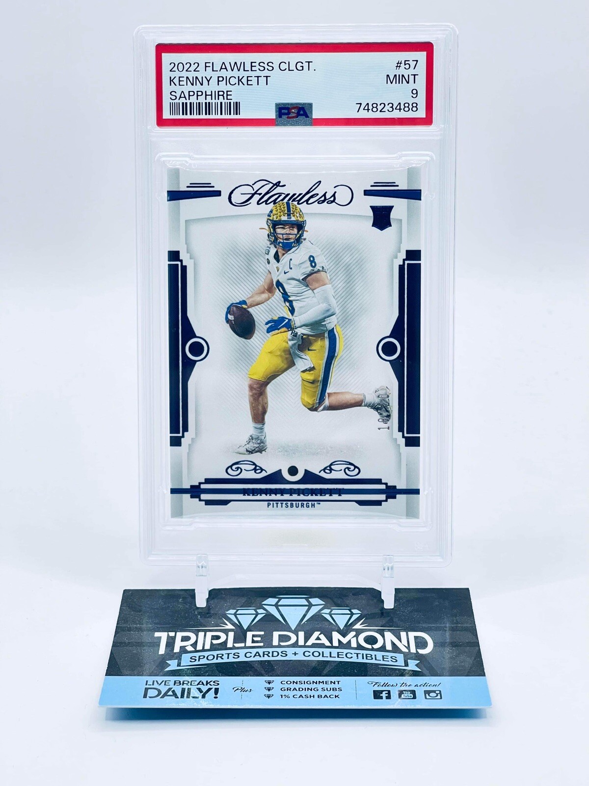 Kenny Pickett Panini Flawless Collegiate #57 Sapphire