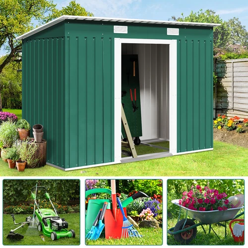 Metal Garden Shed 6 X 4, 8 X 4, 8 X 6, 10 X 8 Garden Storage WITH FREE BASE New - Picture 2 of 58