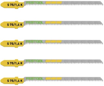 Festool Stichsägeblatt S75/ 1,4 K/5 für Massivholz/Sperrholz | Ideal für Kurven