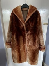 Vintage Fur Coat Royal Castor Beaver Lamb Size 12 / 14 / 16