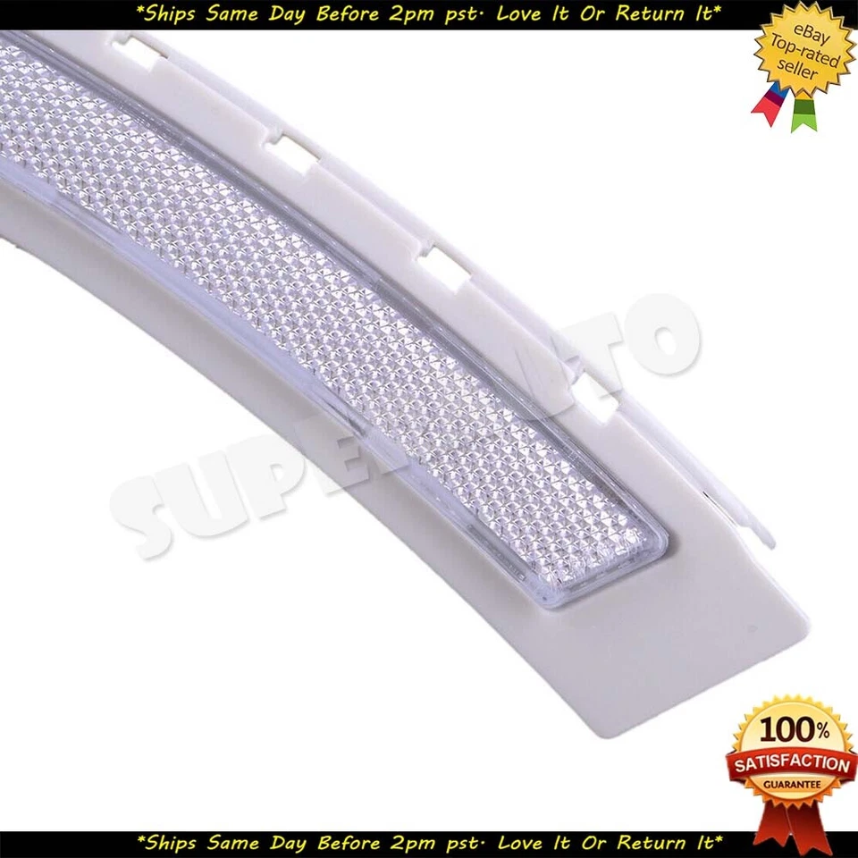 Juego de reflectores laterales transparentes para parachoques delantero para BMW E60 serie 5 2008-10 Foto 3 de 4