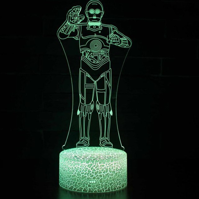 7 Color Changing Led Usb Night Light 3d Star Wars Home Desk Decor Lamp Kid Gift For Sale Online
