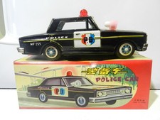 VINTAGE POLICE CAR MF 255 MINT IN BOX TIN TOY FRICTION LITHO CHINA 1960 MIB