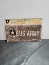 U.s. Army Embossed Metal License Plate Sign Camo Tan Nos 0324-th3
