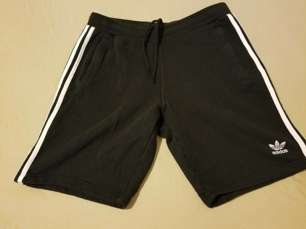 Mens adidas Shorts M Medium Black Cotton Fleece Basketball