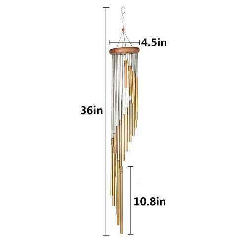 Large 36in 18 Tubes Windchime Chapel Bells Wind Chimes Door Hanging Home Decor - Picture 14 of 19