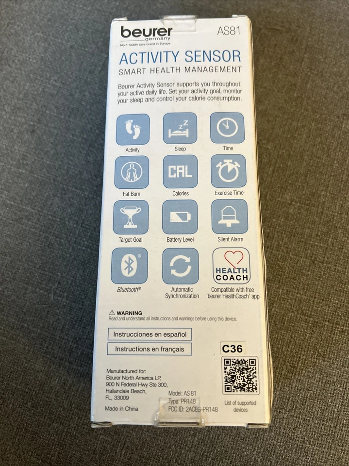 Nuevo sensor de actividad Bluetooth Beurer (AS81) - negro Foto 3 de 4