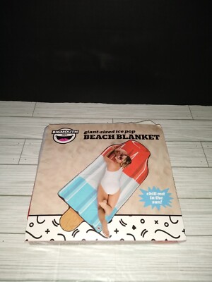 Big Mouth Beach Blanket Giant Sized Rocket Bomb Ice Pop Novelty Print 84.5 x 38