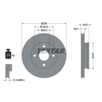 Textar 2X Bremsscheibe 92076500