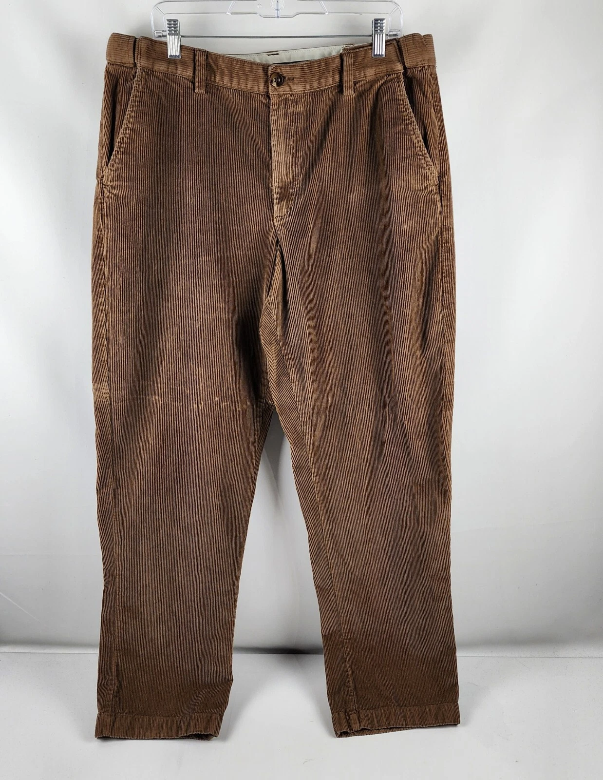 LL Bean Pants Mens 37x34 Brown Country Corduroy Comfort Waist Stretch 502864