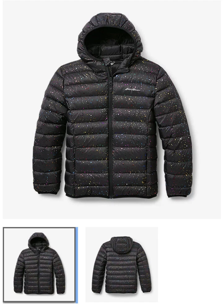 SIZE: S (7/8), Eddie Bauer Kids CirrusLite Down Hooded Jacket-Black,Valued;$US88